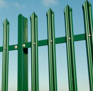 China Outdoor Green Galvanised Palisade Fencing Height 1.5m-2.8m on sale