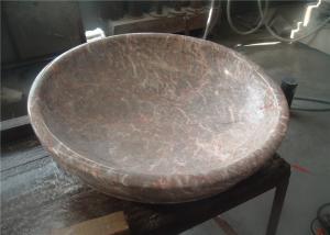 Quality Red Agate Marble Bathroom Sink , Stone Bowl Basin Beautiful Appearance wholesale