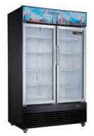 Quality Vertical Double Door Beverage Cooler Refrigerator 430L Capacity Fashionable Appearance wholesale