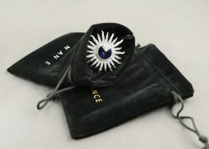Quality Black Drawstring Velvet Gift Bag For Jewelry Package Environmental Friendly wholesale