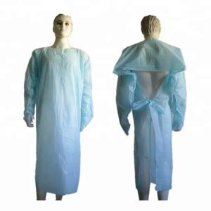 Quality Long Sleeve Plastic Hospital CPE Disposable Isolation Gowns wholesale