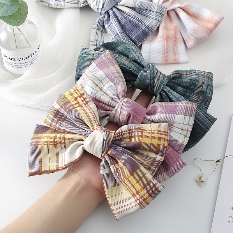 Jk Fabric Big Bow Hairpin Korea Ins Net Red Headdress Japanese Girl Super Fairy Head Hairpin Hair Accessory