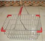 Steel Supermarket Hand Shopping Basket / Hand Held Shopping Baskets Storage