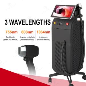 Quality Electric Diode Laser Hair Removal Machine , Commercial Laser Hair Removal Equipment 3 Waves wholesale