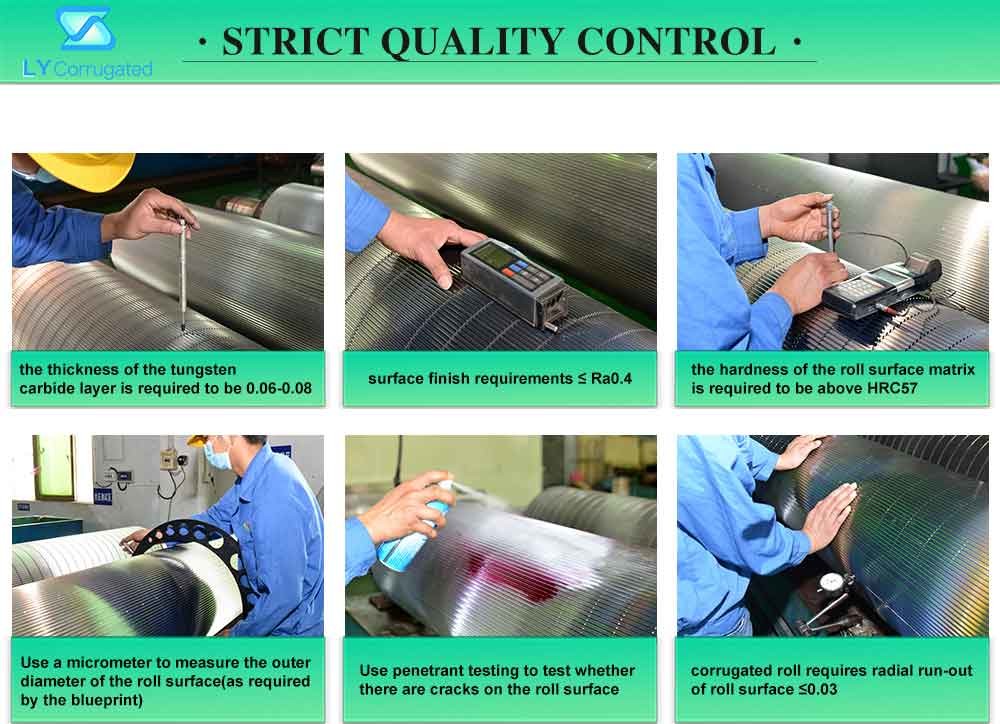 Internal Suction Tungsten Carbide C Flute Corrugated Roller For Single Facer