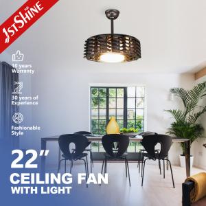 Quality 22 Inch Gold 220 V 15W Bldc Energy Saving Bladeless Led Lighting Ceiling Fan for Hotel wholesale