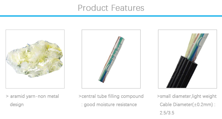 2 Core Mini Optical Cable , Micro Air Blown Fiber Cable FRP OEM