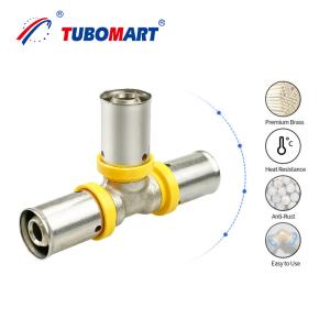 Quality 3/4 Inch Brass Pex Press Fittings For Water / Gas Pipes Shower Hose wholesale
