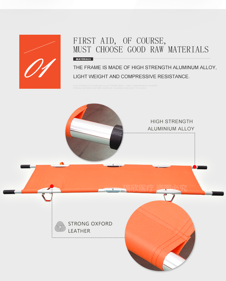 Rescue Folding Medical Stretcher Patient Collapsible Stretcher Ambulance