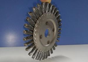 Quality Durable Knotted Wire Wheel Brush High Impact Cleaning Action With 16mm Hole wholesale