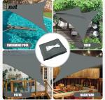 Customized Waterproof Sun Shade Sail Grey Outdoor Sun Shades For Patio