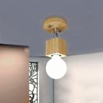 Nordic Modern Wood Square Ceiling Lights for Living Room Kitchen Porch Aisle