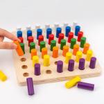 ISO9001 Educational Wooden Montessori Baby Toys Wooden Memory Matchstick Chess