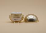 Gold Cosmetic Cream Jar Spherical Shape Custom Logo Printing For Personal Care