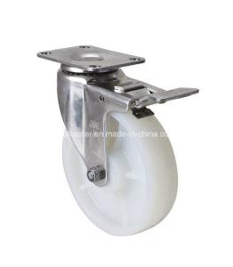 Quality Stainless 5&quot; 120kg Plate Brake Tpa Caster S5425-25 with Tpa Wheel Material Option wholesale
