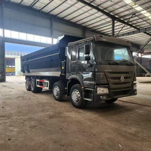 8X4 Lhd 12R20 375 HP Howo Dump Truck Customized With Steering And Horsepower