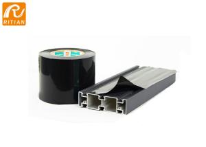 Quality Black PE Aluminium Protective Film Upvc Profile Tape 100 Mic Anti UV For 6 Months wholesale