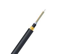 Quality Black Long Fiber Optic Cable , FTTX Aerial Electrical Cable ADSS Type wholesale