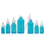 Round Glass Liquid Dropper Bottle With Screw Dropper Cap
