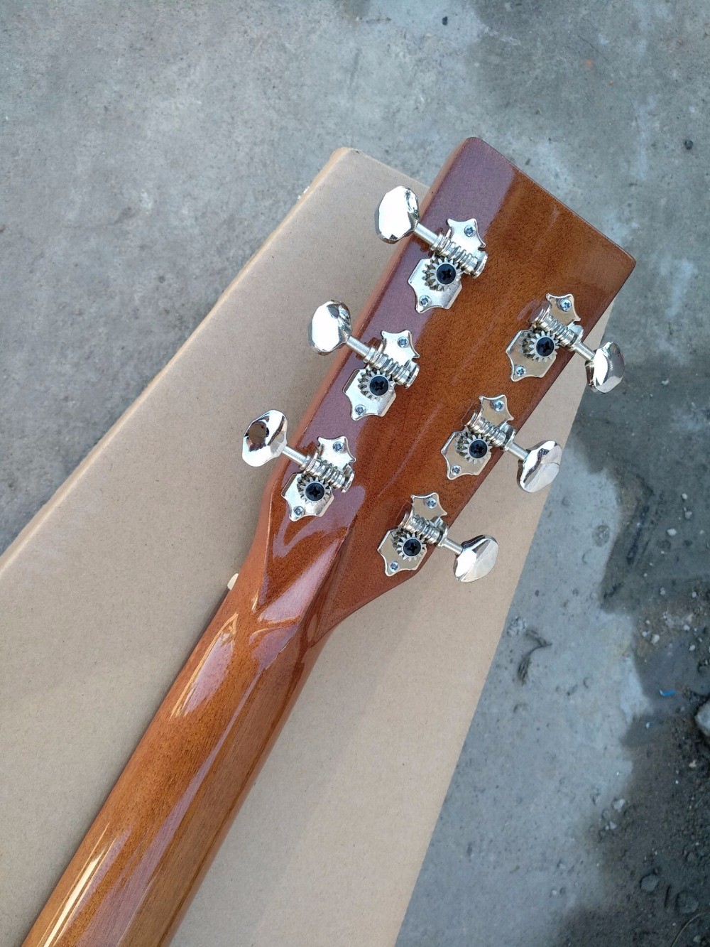 AAAA handmade all Solid guitars OM body guitar imported wood soundhole EQ acoustic electric guitar