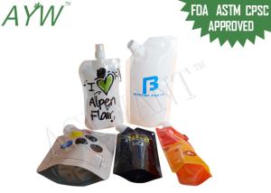 Quality Reusable Beverage Doypack Liquid Spout Bags Hanging Hole For Milk Dairy Juice wholesale