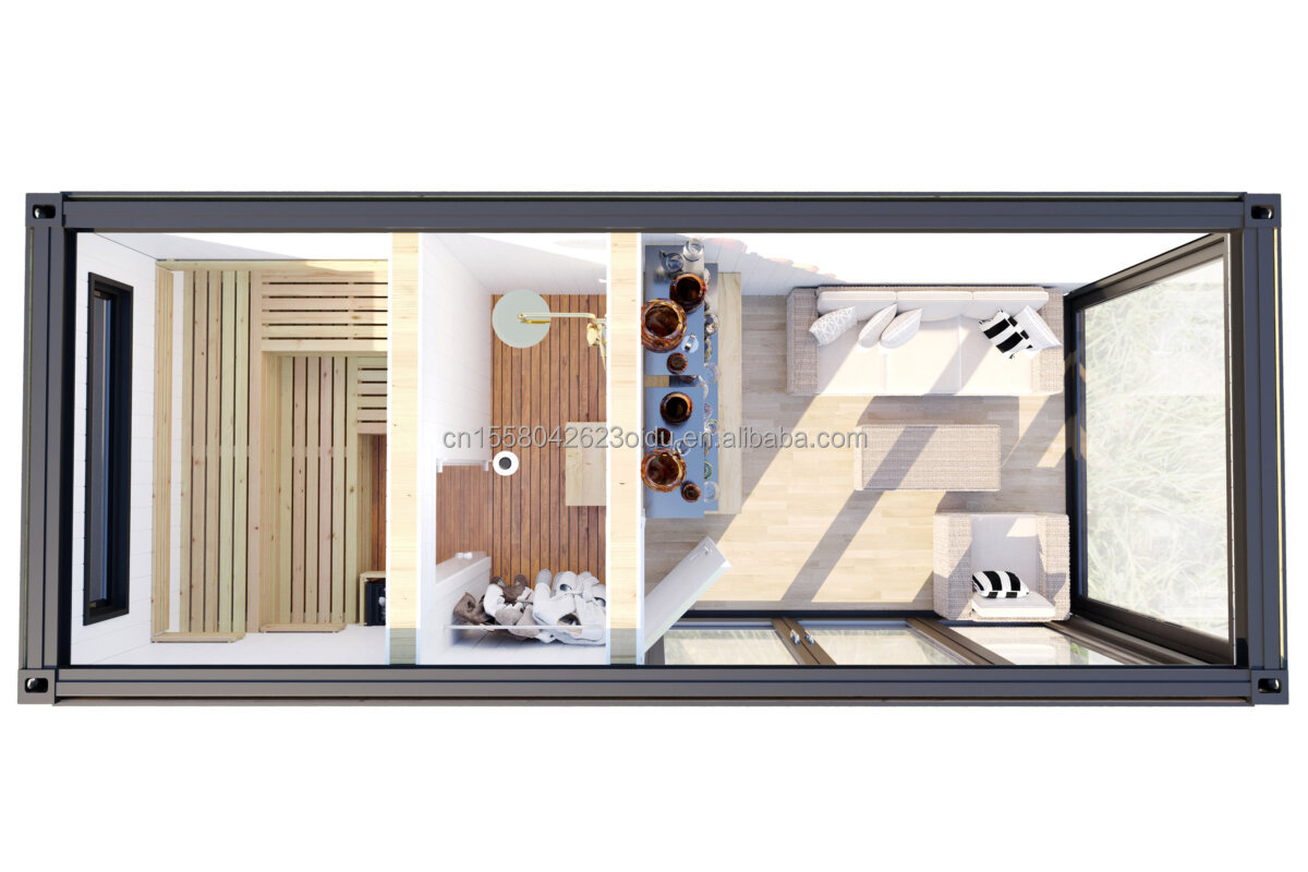 OEM 20ft Multi Functional Luxury Flat Pack Container House Home with 50/75/100mm Wave Sandwich Panel Wall