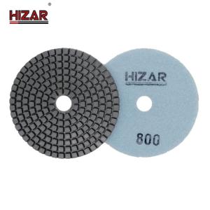 Quality Black 4 Inch 3mm Diamond Wet Pollishing Pad For Polishing Marble Granite Concrete Floor wholesale