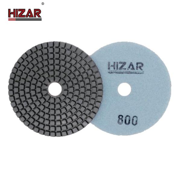 Black 4 Inch 3mm Diamond Wet Pollishing Pad For Polishing Marble Granite
