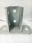 Electro Galvanized Stainless Steel Strut Fittings Square Post Base Plate