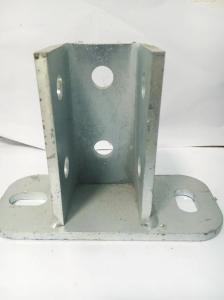 Quality UL Listed 12 Gauge Steel Silver Zinc Plated 4 Holes Base Strut Channel Fittings wholesale