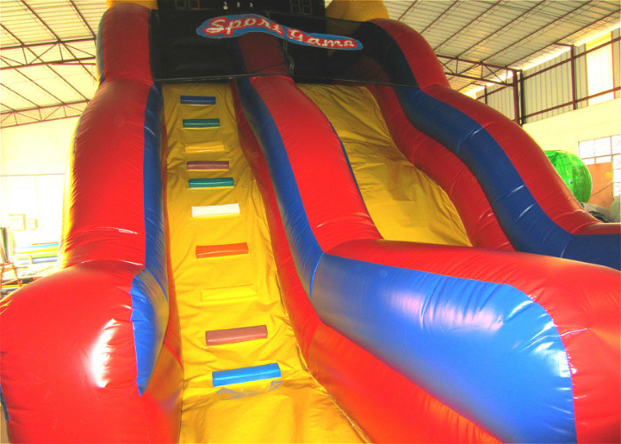 Exciting Inflatable commercial dry slide football sport games themed inflatable standard slide