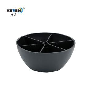 Quality KR-P0116 Round Plastic Sofa Legs Replacement , Black Plastic Furniture Feet Bed Base wholesale