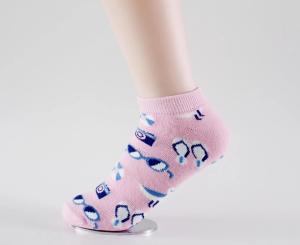 Quality Lovely Character Ankle Length Socks / Womens Fashion Socks Pink Color Cotton Socks wholesale