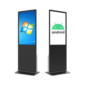 Quality 55 Inch Floor Standing Display Digital Signage Board Lcd Advertising Totem Kiosk Wifi wholesale