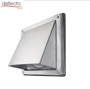 Quality Bird Deterrent Cowled Square Exhaust Wall Vent Cushioned Non Return Flap wholesale