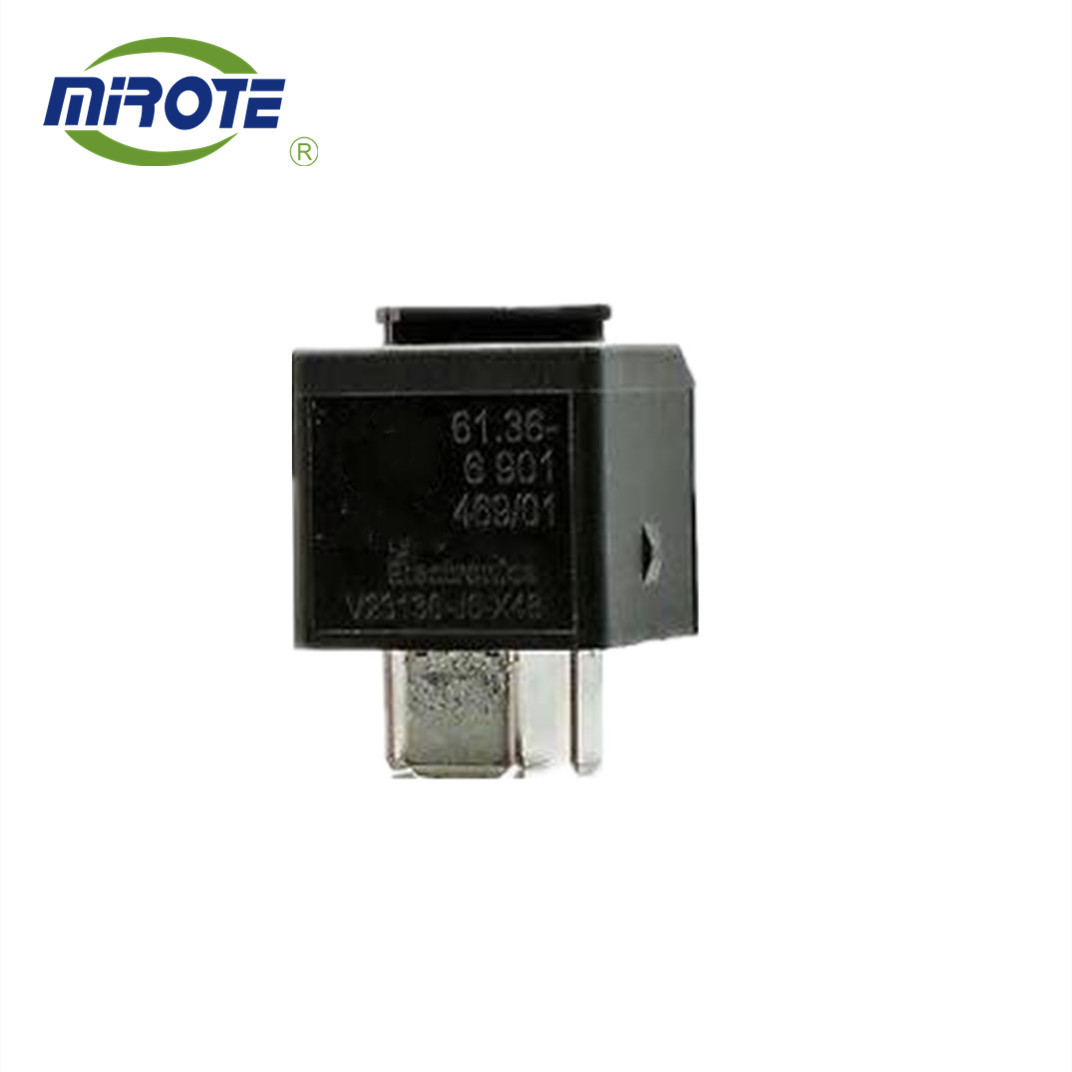 Mini Automotive Electromagnetic Relay 61 36 6 901 469 24v Relay Black Plastic Cover