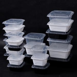 Quality Heavy-Duty Disposable Square Food Containers Microwave Safe 500ml to 1500ml Capacity wholesale