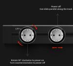 Removable Household Kitchen Rail Track Power Socket Surface Mounted