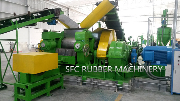 CE Approved Two Roll Rubber Waste Recycling Crusher Machine