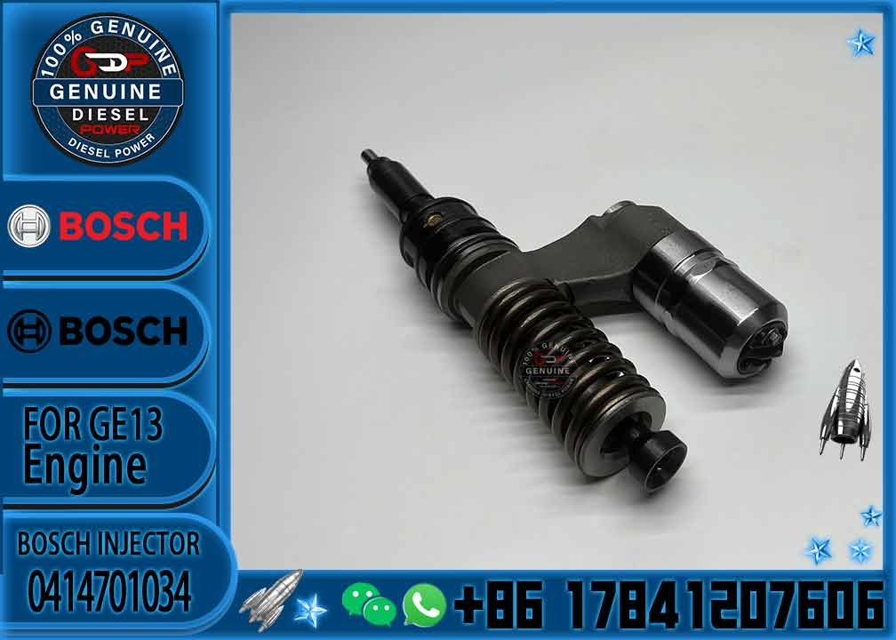 Diesel Engine Fuel Injector 0414701033 Common Rail Injector 0414701034 Auto Parts Injector 16650-00Z11