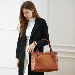 ODM Women'S Genuine Leather Purse Crossbody Satchel Top Handle Tote Bag