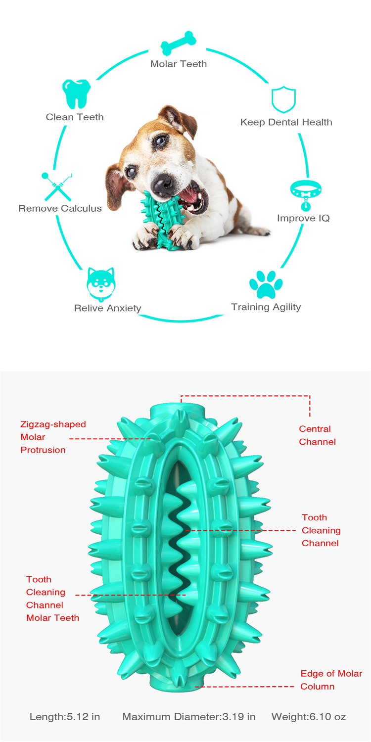 Clean Teeth Leaking Molar Dog Toothbrush Pet Toy Bite Resistant Dog Toy Ball