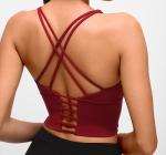 2021 popular Criss Cross Back Yoga top Women'S activewear Sports Fitness Bra