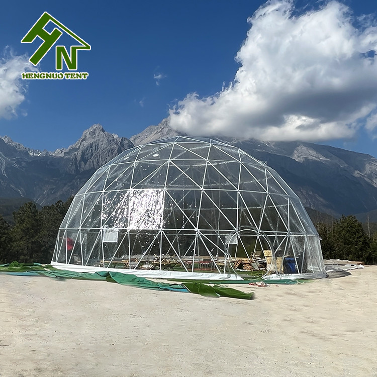 Transparent PVC Big Party Igloo Geodesic Dome Tent Wind Resistance 120km/h
