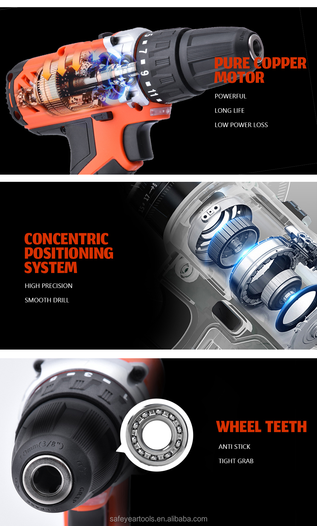 12V Cordless Drill And Impact Driver Combo Kit 25N.M 1.3Ah Battery Operated Screwdriver Set