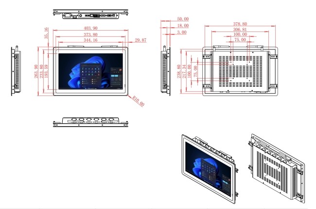 15.6-Inch Integrated Windows Display for Factory Control Panels and Smart Systems