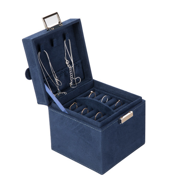 Packaging Fabric Leather Jewelry Box Set Custom Logo / Size Durable For Storage