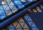 Custom Woven Warp Knitted Polyester Mattress Fabric Blue colour
