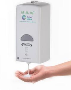 Quality Medical Touchless Hand Sanitizer Dispenser Wall Mount 800 - 1000ML Capacity White Color wholesale