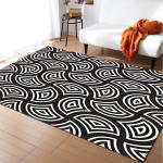 3D floor painting, three-dimensional entrance, long square living room carpet,